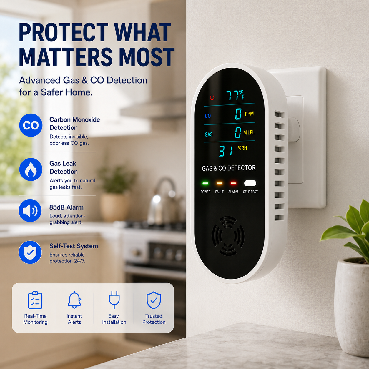 AirGuard™ Smart Gas & CO Detector